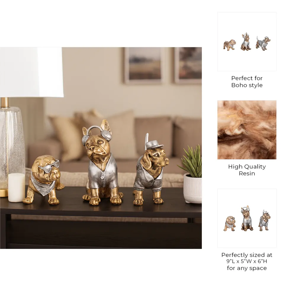 ZANEHOLM SET OF 3 GOLD DECOR 6 (IN)