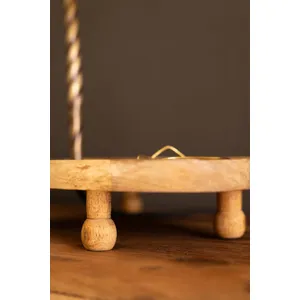 Gooseneck Table Lamp with Wooden Tray Base and Green Glass Shade 5