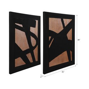 DRAYTONSTONE SET OF 2 BLACK ART 48 (IN) 8