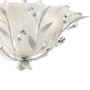 Circeo 17'' Wide 2-Light Semi Flush Mount - Antique White 4