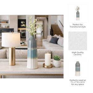 CARVERPORT BLUE VASE 20 (IN) 9