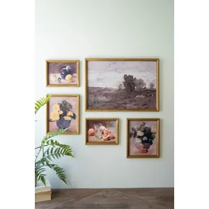 Set of 5 Framed Vintage Gallery Wall Prints 1