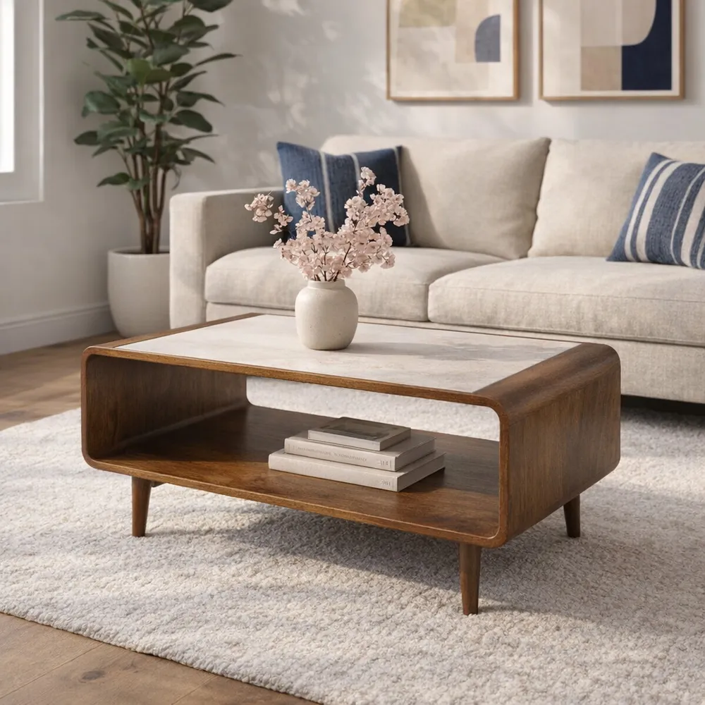 DANFORTHMORE BROWN COFFEE TABLE 16 (IN)