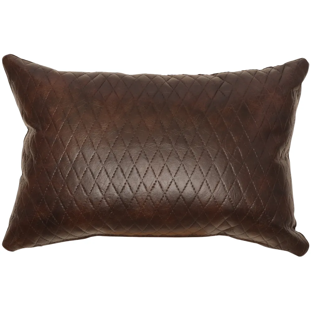 Trapunta Rummage Leather - Pillow 12x18 - Leather Back