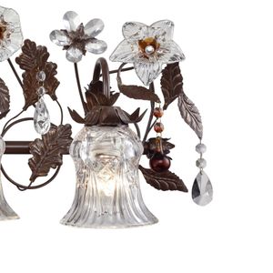 Cristallo Fiore 33'' Wide 4-Light Vanity Light - Deep Rust 4