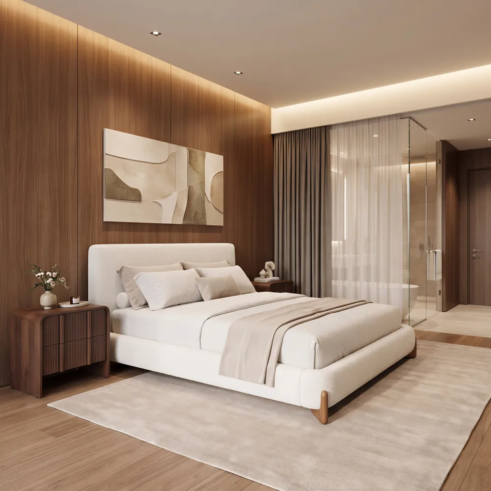 Baris King Bed Ivory
