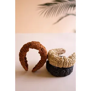 Set of 3 Raffia Headbands 2