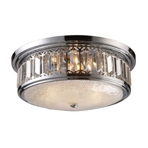 Salena 16'' Wide 3-Light Flush Mount - Polished Chrome 1