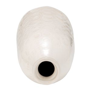 CER, 12" CIRCLES VASE, BEIGE 6