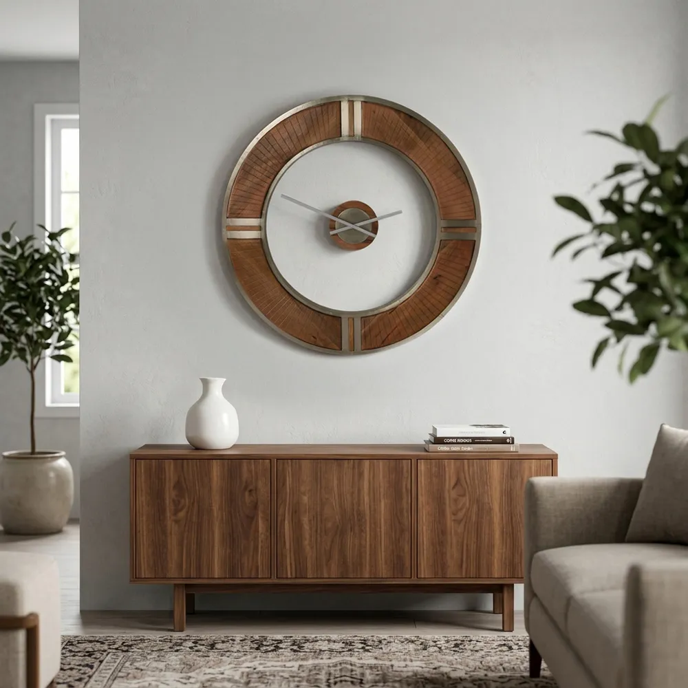 CASPERWORTH BROWN WALL CLOCK 36 (IN)