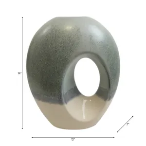 CHLOEOAK BLUE VASE 14 (IN) 10