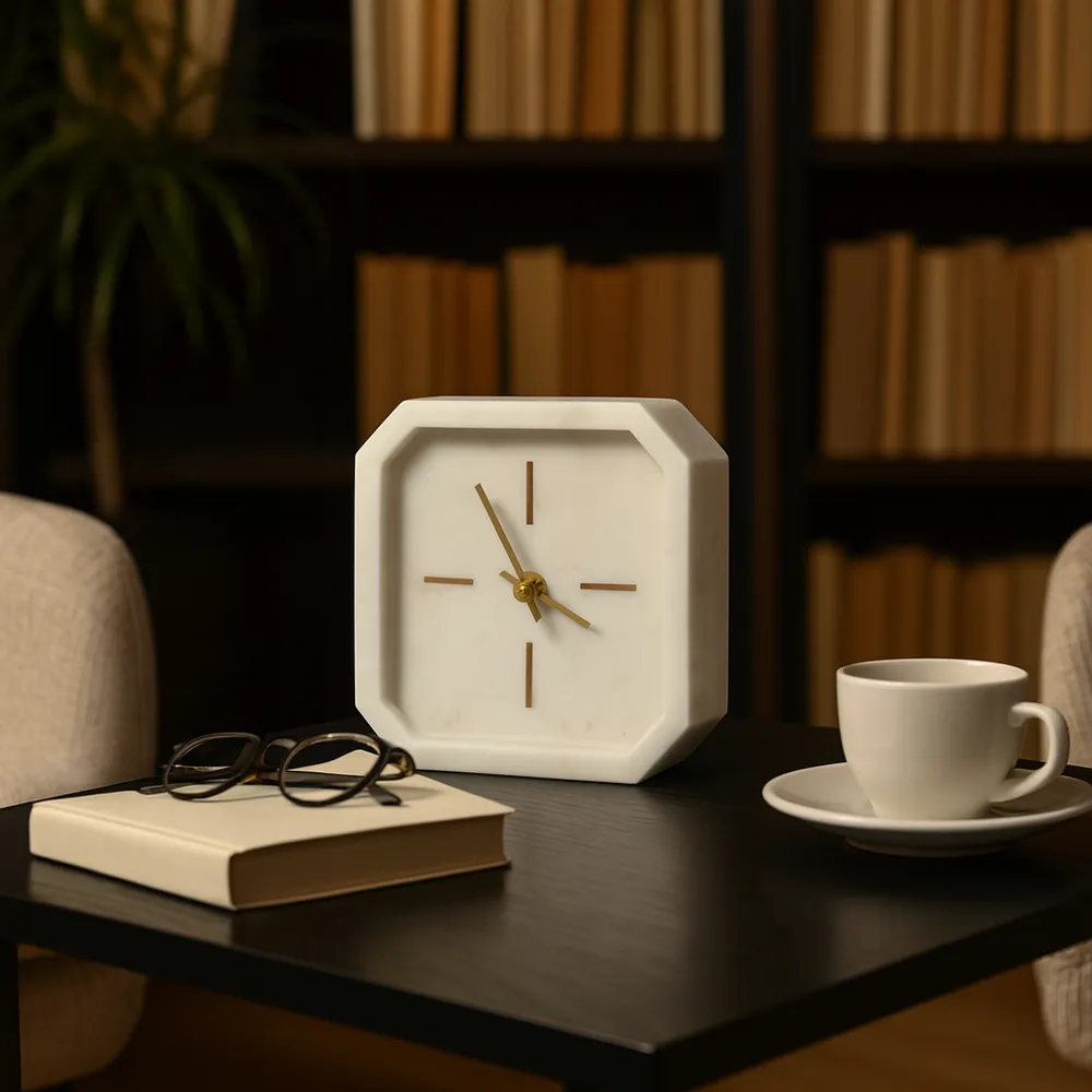 VALESTONE WHITE CLOCK 6 (IN)