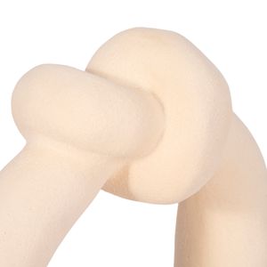 11" KNOT WITH OPEN CUT-OUT SAND GLAZE, IVORY 5