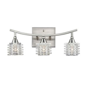 Matrix 15'' Wide 3-Light Vanity Light - Satin Nickel 1