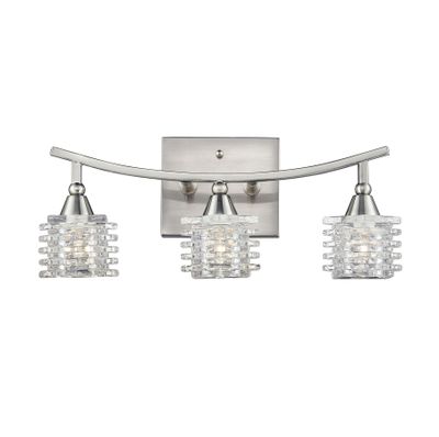 Matrix 15'' Wide 3-Light Vanity Light - Satin Nickel