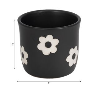BELDENTON BLACK PLANTER 6 (IN) 8