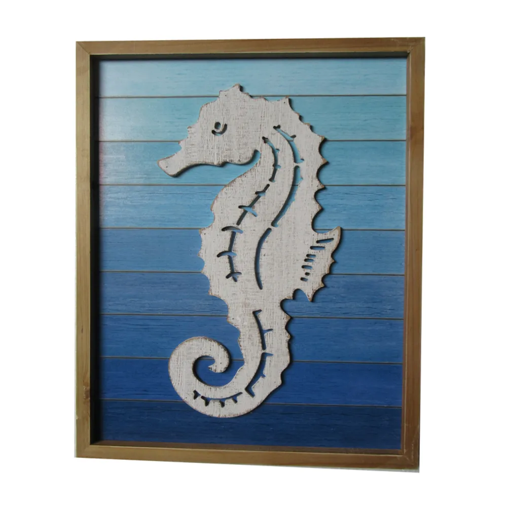 16-3/4" SEAHORSE WALL ART