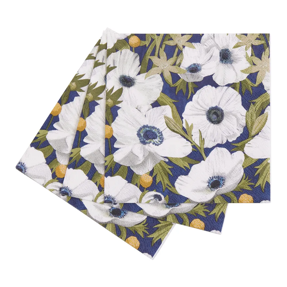 Anemone Poppy Paper Cocktail Napkins (Pack of 25)