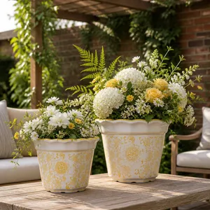 ENOCHFIELD SET OF 2 YELLOW PLANTER 10 (IN) 9
