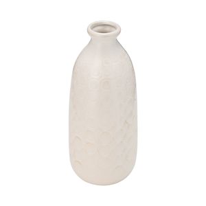 CER, 12" CIRCLES VASE, BEIGE 4