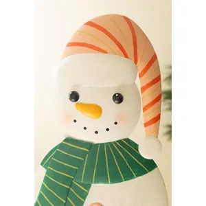 Large Metal Colorful Snowman 3
