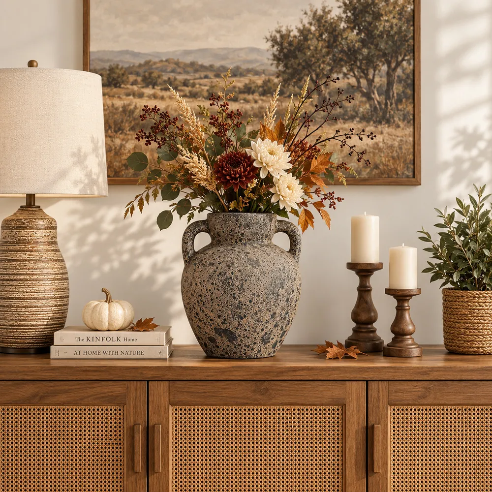 KNOXCLIFF BLACK VASE 13 (IN)