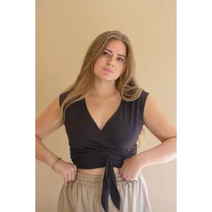 Convertible Wrap Blouse / Midnight 2