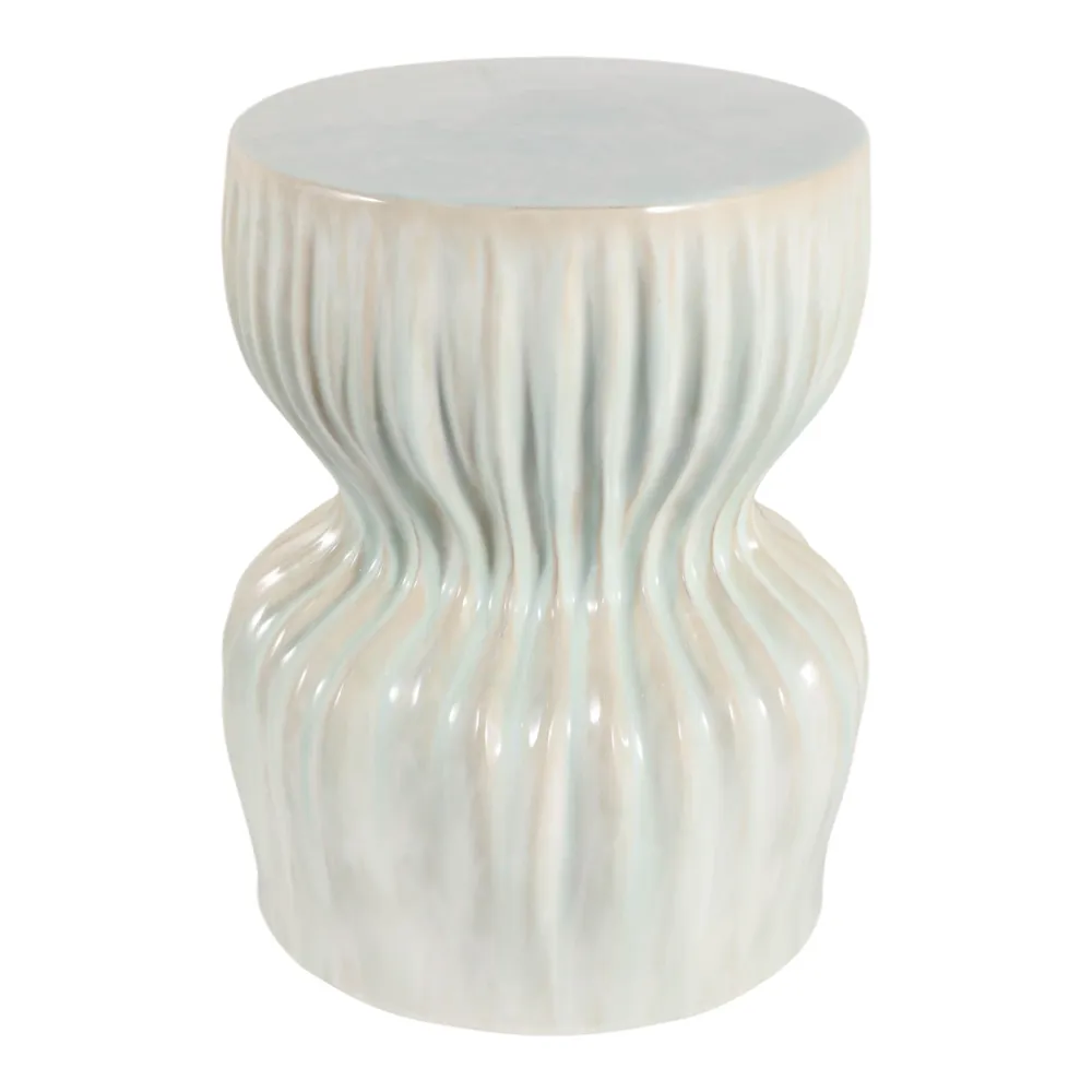 LEONAMILL WHITE GARDEN STOOL 19 (IN)