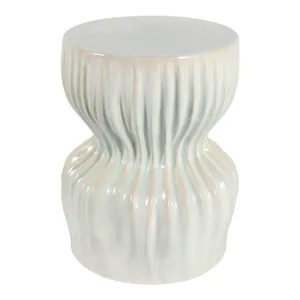 LEONAMILL WHITE GARDEN STOOL 19 (IN) 4