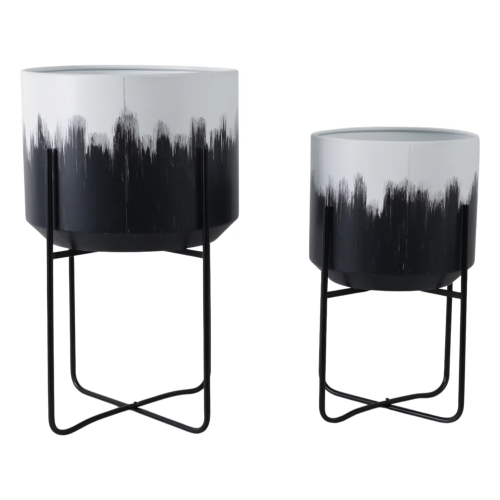 NICOLEHAM SET OF 2 WHITE PLANTER 23 (IN)