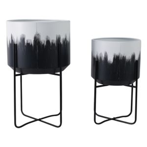 NICOLEHAM SET OF 2 WHITE PLANTER 23 (IN) 5