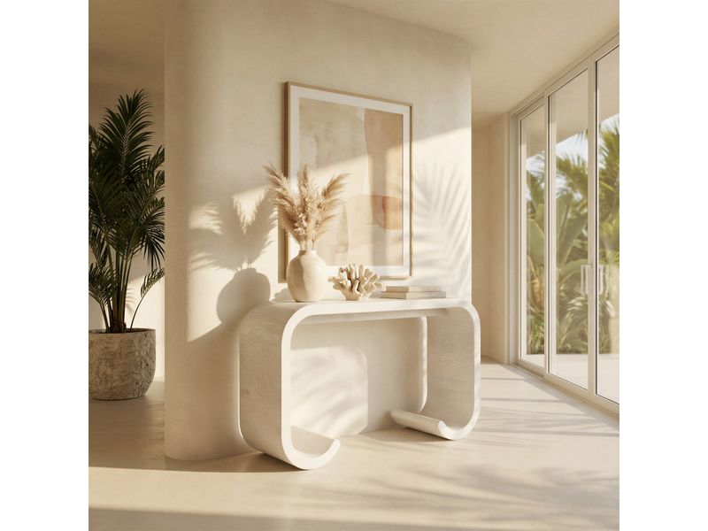 Dena Console Table Whitewashed 2