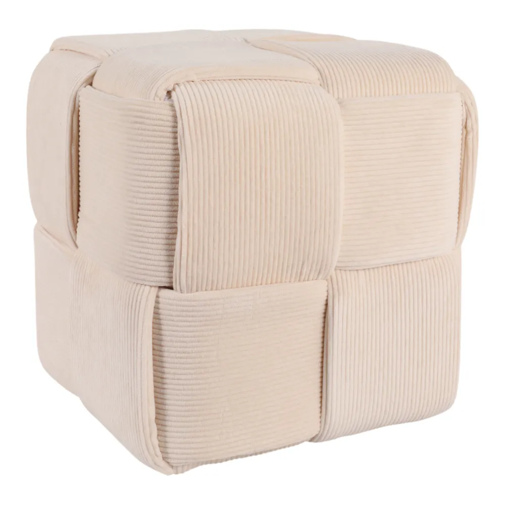 COREYBEACH IVORY OTTOMAN 15 (IN)