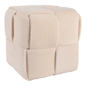 COREYBEACH IVORY OTTOMAN 15 (IN) 1
