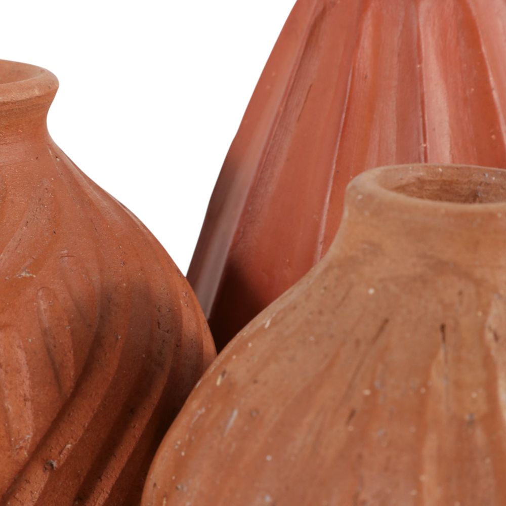 AVASHAW SET OF 3 RED VASES 5 (IN)