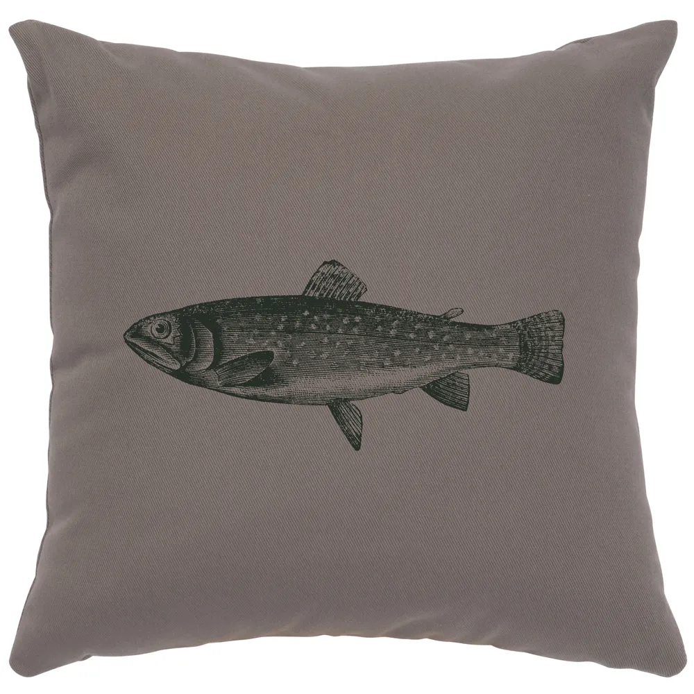 Image Pillow - Trout - Cotton Chrome