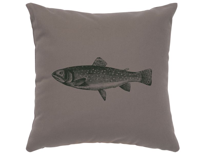 Image Pillow - Trout - Cotton Chrome 1