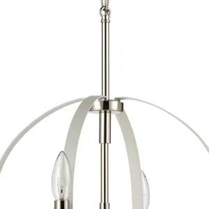 Rotunde 18″ Wide 4-Light Chandelier - Matte White 3