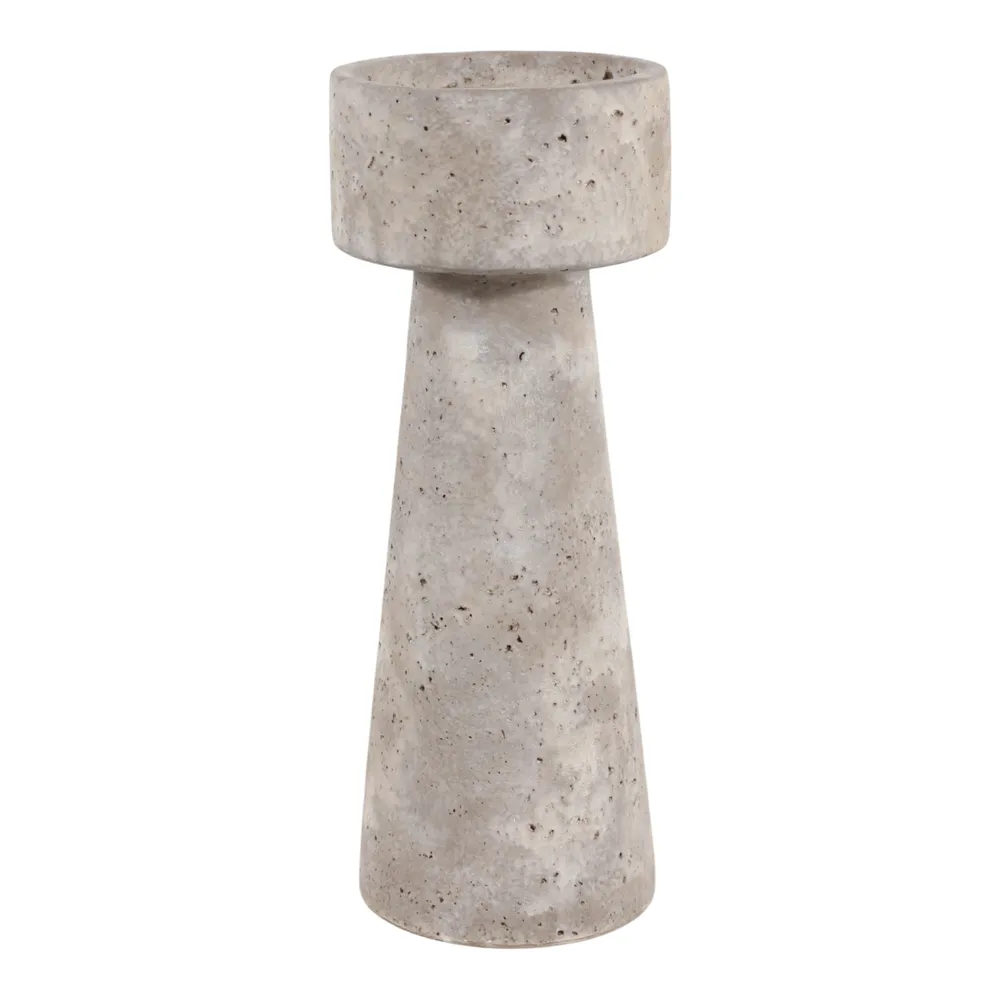 CARLIN GRAY CANDLE HOLDER 12 (IN)