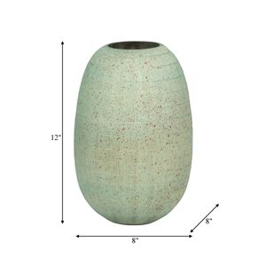 ZEBMORE BLUE GLASS VASE 12 (IN) 8