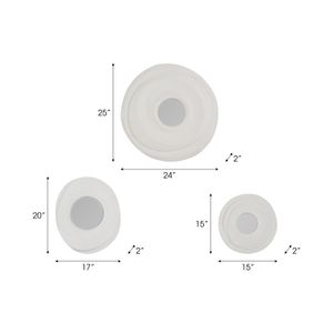 DALETON SET OF 3 GRAY MIRRORS 25 (IN) 8