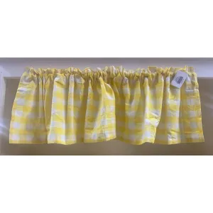 Yellow Check Valance 15x72in 1