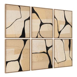 ZOEFORD SET OF 6 BLACK ART 20 (IN) 3