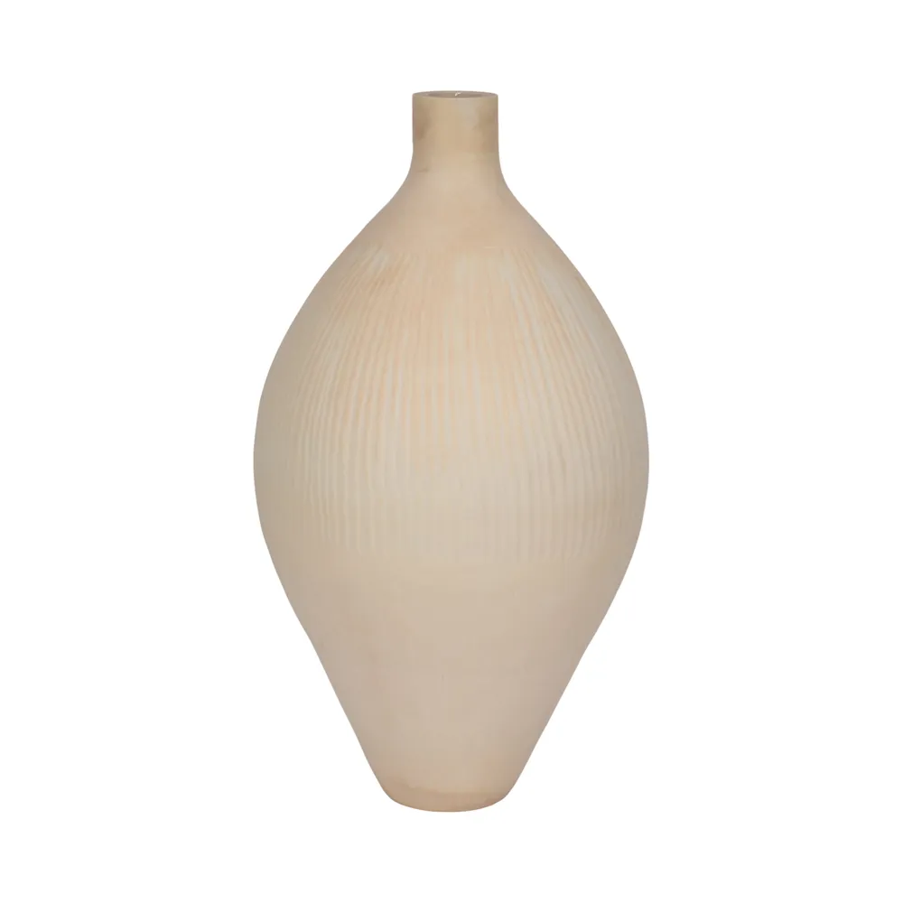 DRAKE IVORY GLASS VASE 19 (IN)