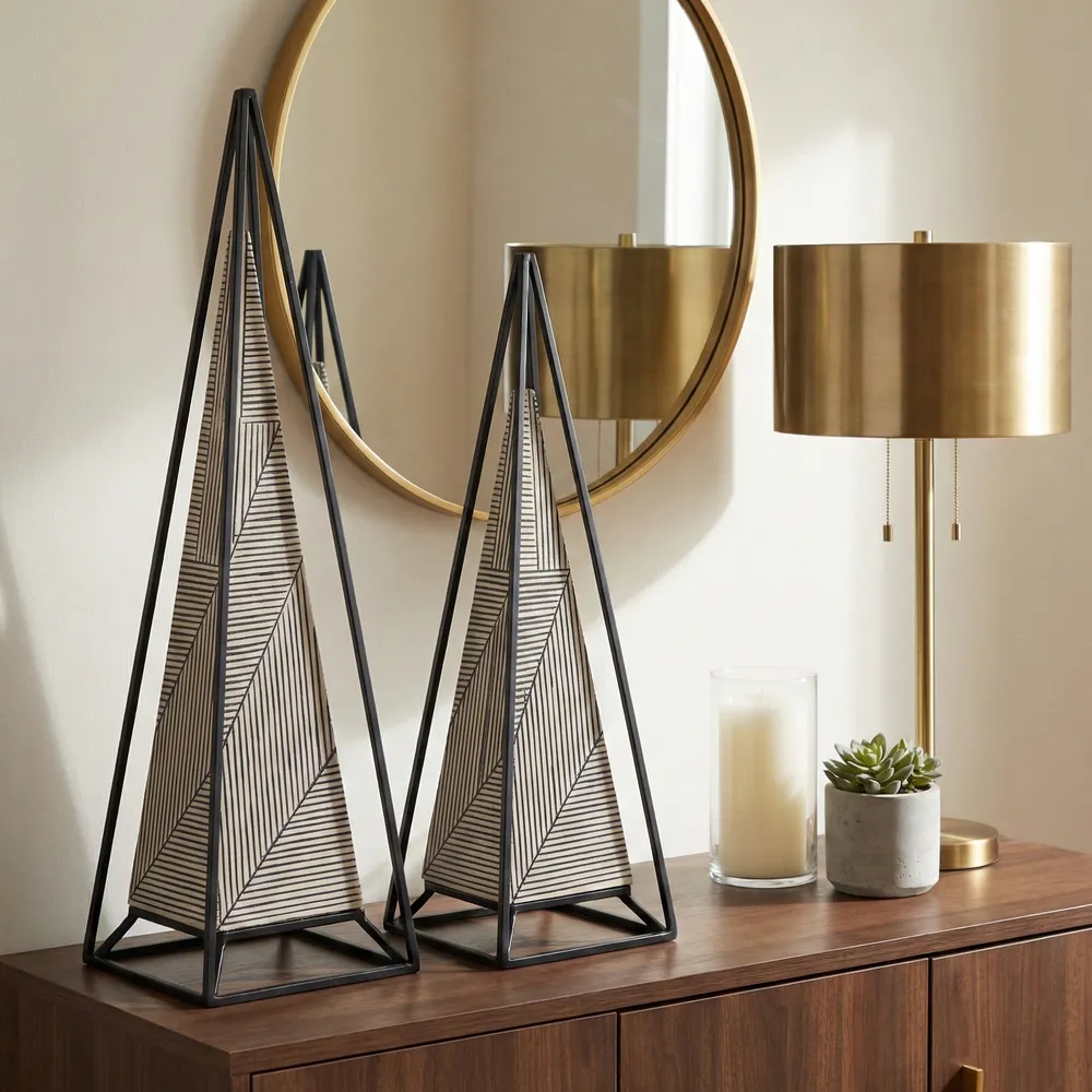 CLARACROSS SET OF 2 BLACK DECOR 26 (IN)