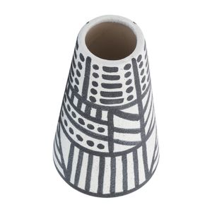 CER, 8" ECLECTIC VASE, BLACK/WHITE 5