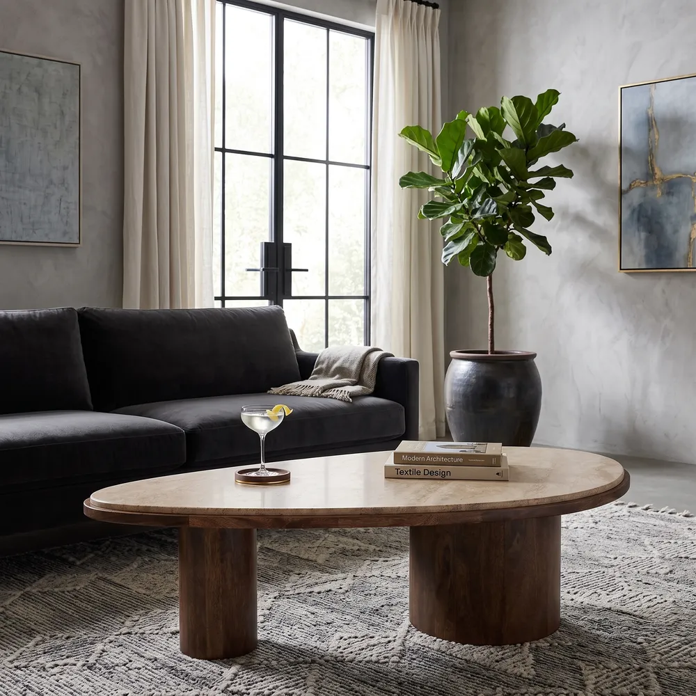 GRIFFINTON BROWN COFFEE TABLE 16 (IN)
