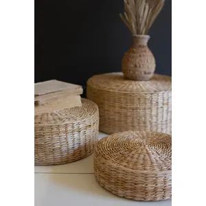 Set of 3 Tabletop Seagrass Risers 4