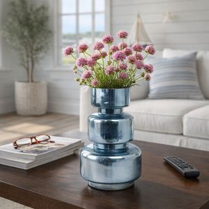 SOLCLIFF BLUE GLASS VASE 10 (IN) 11