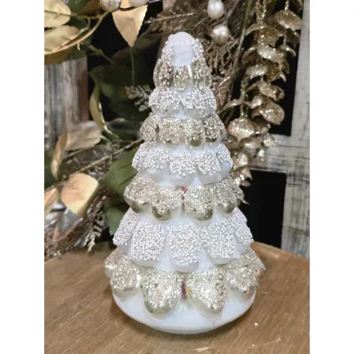 Tall Simmering Beaded Tree 4x7in